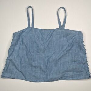 Madewell Tank Top Cotton Blue Boho Summer Coquette Feminine Sweet Romantic Beach